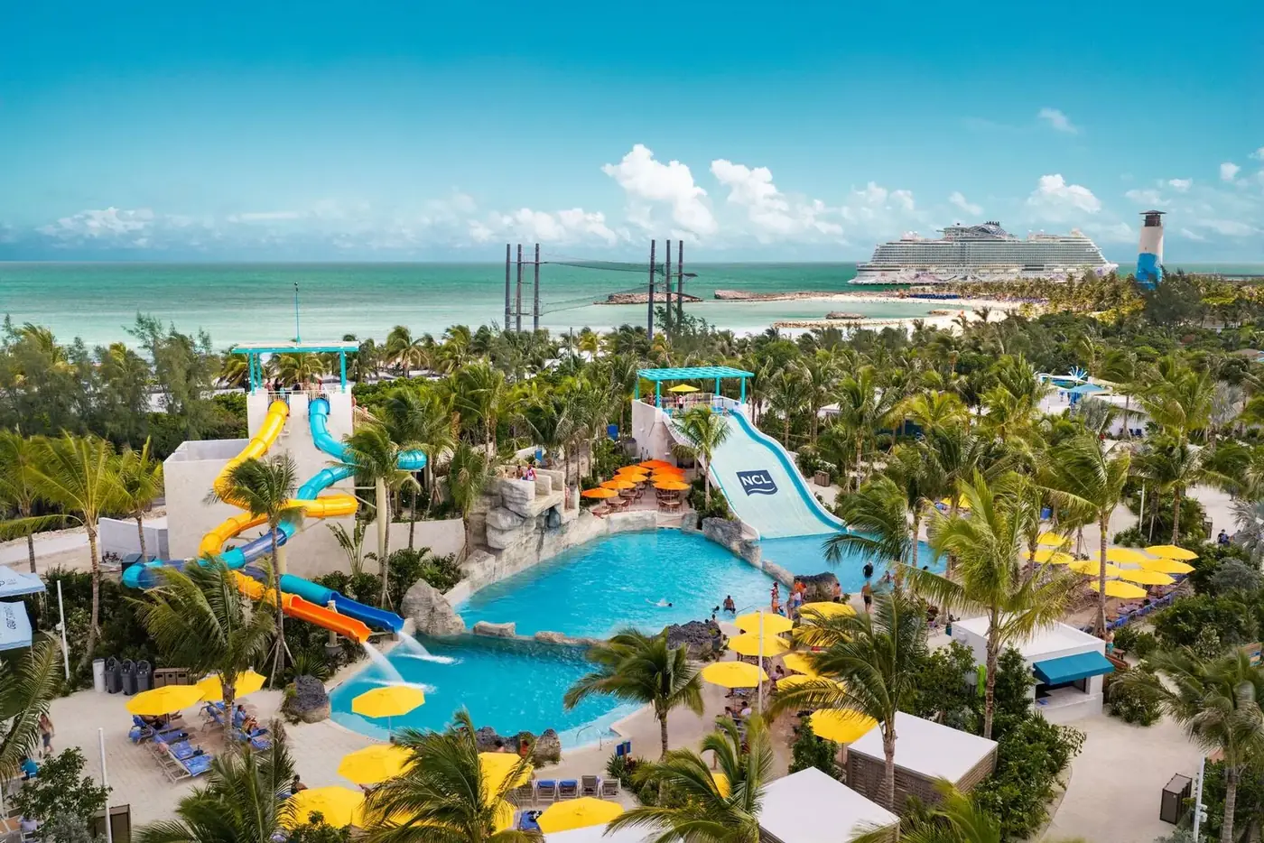 Parque aquático em ilha privativa nas Bahamas
